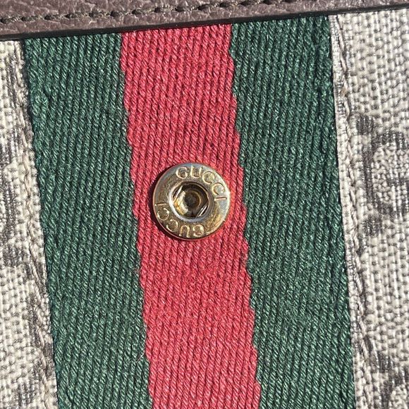 💖SOLD💖Gucci Long Continental Wallet Ophidia x GG Supreme Canvas Stripe - Picture 16 of 16